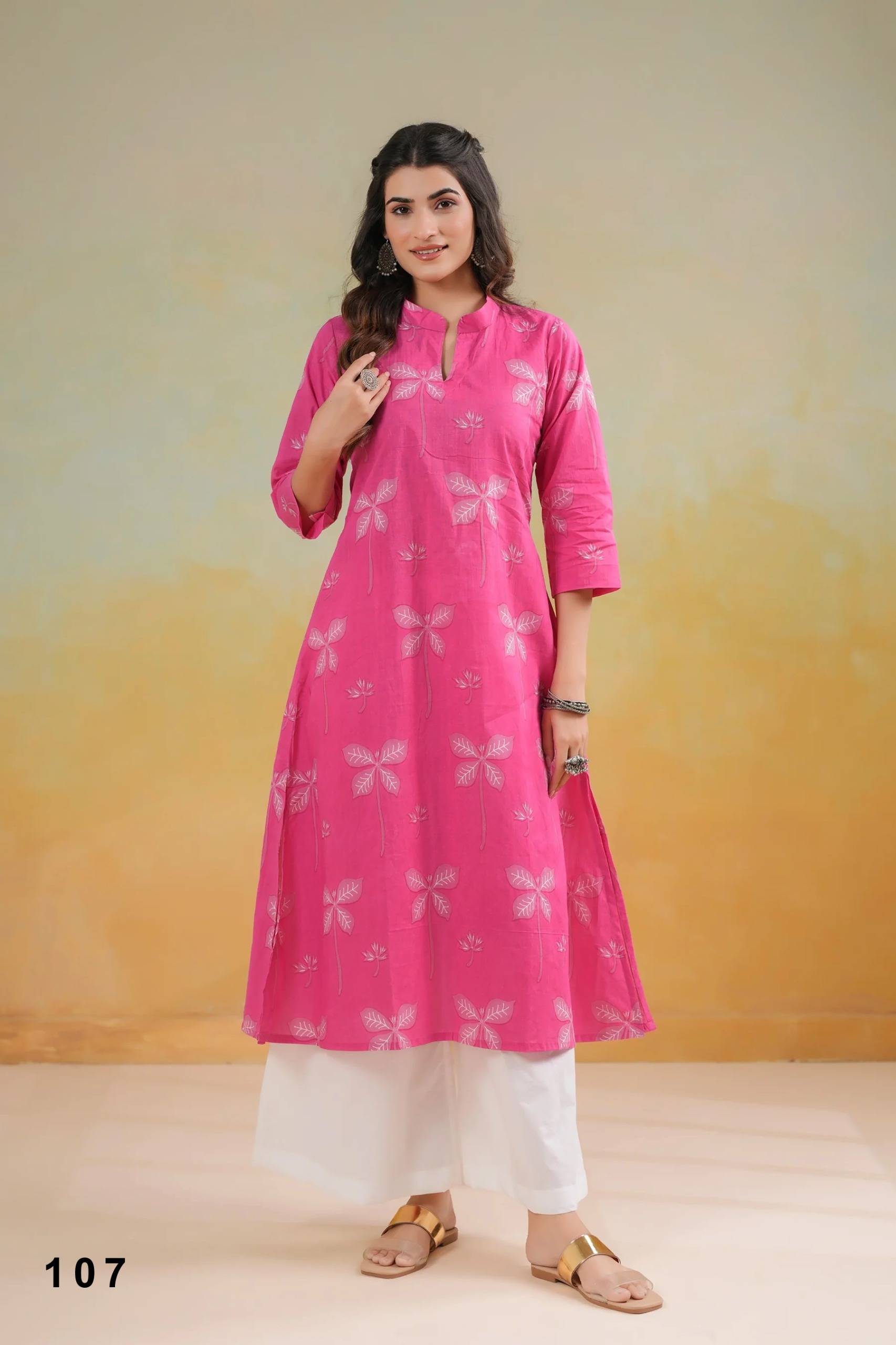 IRA Vol 1 By IRA fashion 101 To 109 Series Beautiful Festive Suits Colourful Cambric Cotton  Print Kurtis At Wholesale Price